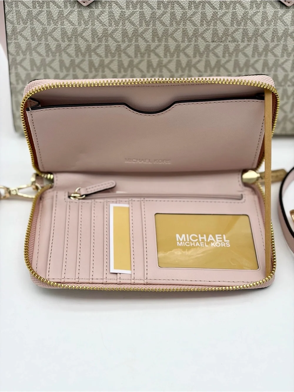 Michael Kors Marilyn Medium Satchel Crossbody Bag And Wallet Set